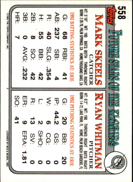 B4361- 1993 Topps Inaugural Rockies BB #s 501-750 -You Pick- 10+ FREE US SHIP - Picture 111 of 483