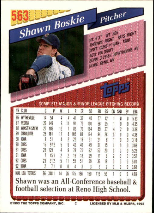 B4361- 1993 Topps Inaugural Rockies BB #s 501-750 -You Pick- 10+ FREE US SHIP - Picture 119 of 483
