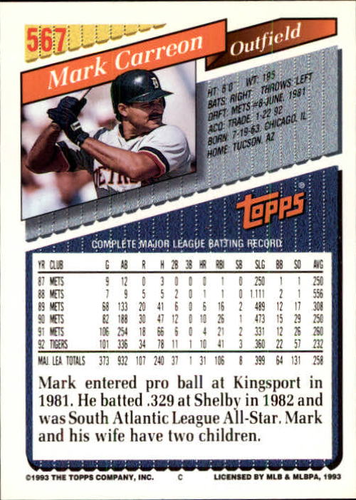 B4361- 1993 Topps Inaugural Rockies BB #s 501-750 -You Pick- 10+ FREE US SHIP - Picture 127 of 483