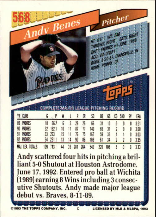 B4361- 1993 Topps Inaugural Rockies BB #s 501-750 -You Pick- 10+ FREE US SHIP - Picture 129 of 483