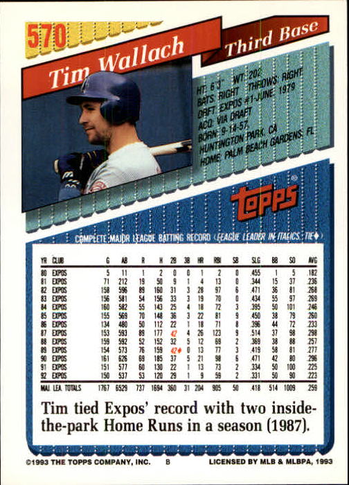 B4361- 1993 Topps Inaugural Rockies BB #s 501-750 -You Pick- 10+ FREE US SHIP - Picture 133 of 483