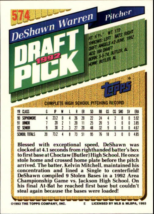B4361- 1993 Topps Inaugural Rockies BB #s 501-750 -You Pick- 10+ FREE US SHIP - Picture 141 of 483