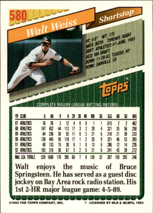 B4361- 1993 Topps Inaugural Rockies BB #s 501-750 -You Pick- 10+ FREE US SHIP - Picture 153 of 483