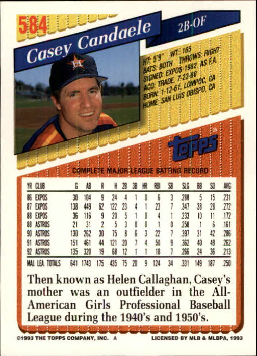 B4361- 1993 Topps Inaugural Rockies BB #s 501-750 -You Pick- 10+ FREE US SHIP - Picture 161 of 483