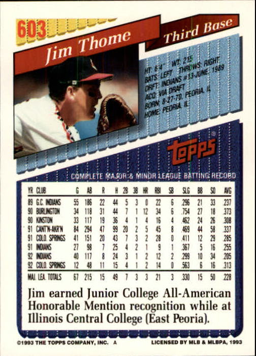 B4361- 1993 Topps Inaugural Rockies BB #s 501-750 -You Pick- 10+ FREE US SHIP - Picture 199 of 483