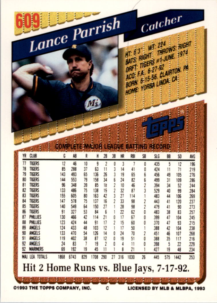 B4361- 1993 Topps Inaugural Rockies BB #s 501-750 -You Pick- 10+ FREE US SHIP - Picture 211 of 483