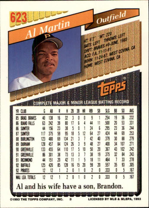 B4361- 1993 Topps Inaugural Rockies BB #s 501-750 -You Pick- 10+ FREE US SHIP - Picture 239 of 483