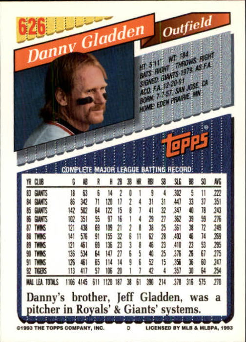 B4361- 1993 Topps Inaugural Rockies BB #s 501-750 -You Pick- 10+ FREE US SHIP - Picture 245 of 483