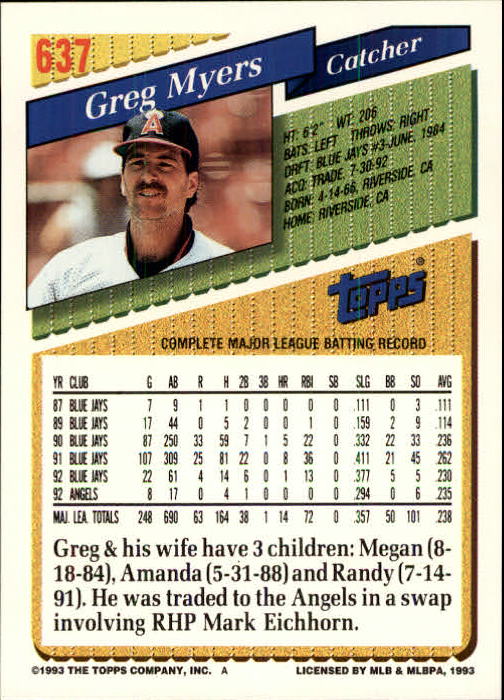 B4361- 1993 Topps Inaugural Rockies BB #s 501-750 -You Pick- 10+ FREE US SHIP - Picture 267 of 483