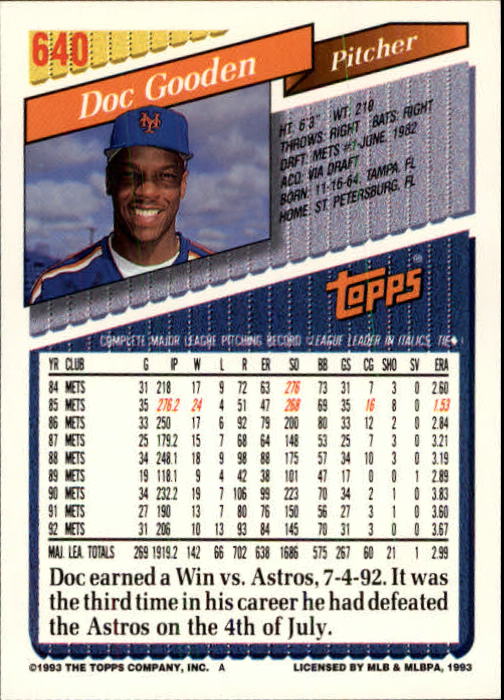 B4361- 1993 Topps Inaugural Rockies BB #s 501-750 -You Pick- 10+ FREE US SHIP - Picture 273 of 483