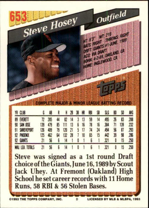 B4361- 1993 Topps Inaugural Rockies BB #s 501-750 -You Pick- 10+ FREE US SHIP - Picture 299 of 483