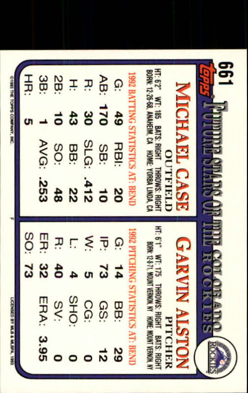 B4361- 1993 Topps Inaugural Rockies BB #s 501-750 -You Pick- 10+ FREE US SHIP - Picture 313 of 483