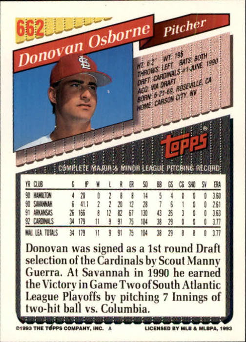 B4361- 1993 Topps Inaugural Rockies BB #s 501-750 -You Pick- 10+ FREE US SHIP - Picture 315 of 483