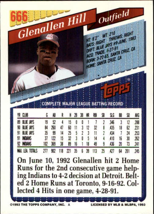 B4361- 1993 Topps Inaugural Rockies BB #s 501-750 -You Pick- 10+ FREE US SHIP - Picture 323 of 483