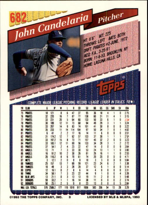 B4361- 1993 Topps Inaugural Rockies BB #s 501-750 -You Pick- 10+ FREE US SHIP - Picture 353 of 483