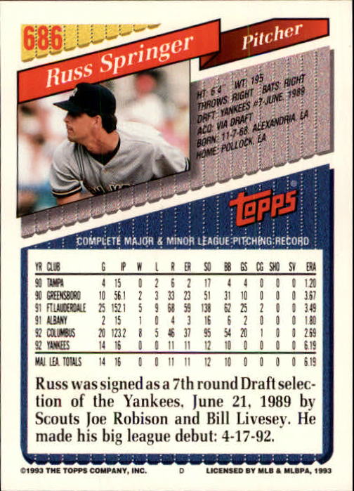 B4361- 1993 Topps Inaugural Rockies BB #s 501-750 -You Pick- 10+ FREE US SHIP - Picture 361 of 483