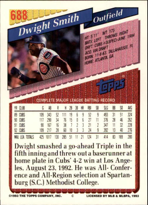 B4361- 1993 Topps Inaugural Rockies BB #s 501-750 -You Pick- 10+ FREE US SHIP - Picture 365 of 483