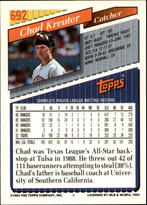 B4361- 1993 Topps Inaugural Rockies BB #s 501-750 -You Pick- 10+ FREE US SHIP - Picture 373 of 483
