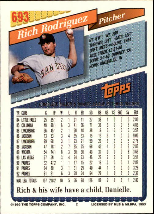 B4361- 1993 Topps Inaugural Rockies BB #s 501-750 -You Pick- 10+ FREE US SHIP - Picture 375 of 483