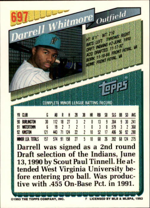 B4361- 1993 Topps Inaugural Rockies BB #s 501-750 -You Pick- 10+ FREE US SHIP - Picture 383 of 483