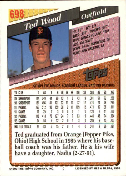 B4361- 1993 Topps Inaugural Rockies BB #s 501-750 -You Pick- 10+ FREE US SHIP - Picture 385 of 483