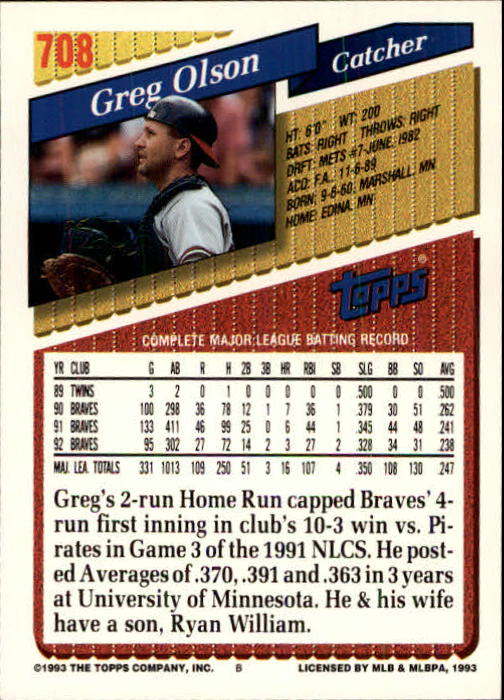 B4361- 1993 Topps Inaugural Rockies BB #s 501-750 -You Pick- 10+ FREE US SHIP - Picture 401 of 483