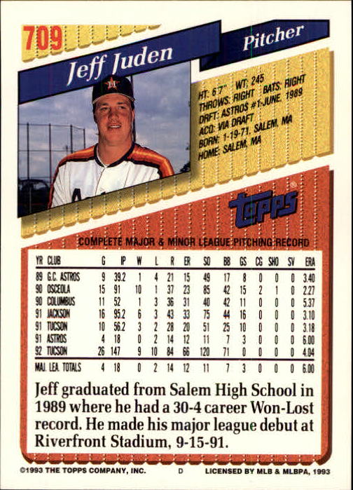 B4361- 1993 Topps Inaugural Rockies BB #s 501-750 -You Pick- 10+ FREE US SHIP - Picture 403 of 483