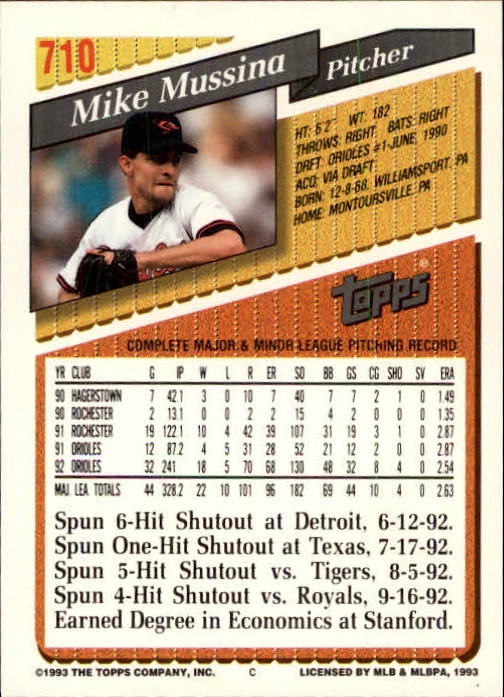 B4361- 1993 Topps Inaugural Rockies BB #s 501-750 -You Pick- 10+ FREE US SHIP - Picture 405 of 483