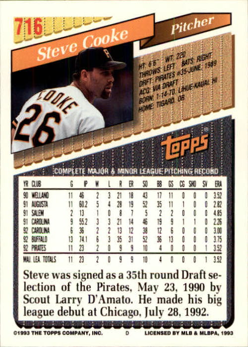 B4361- 1993 Topps Inaugural Rockies BB #s 501-750 -You Pick- 10+ FREE US SHIP - Picture 417 of 483