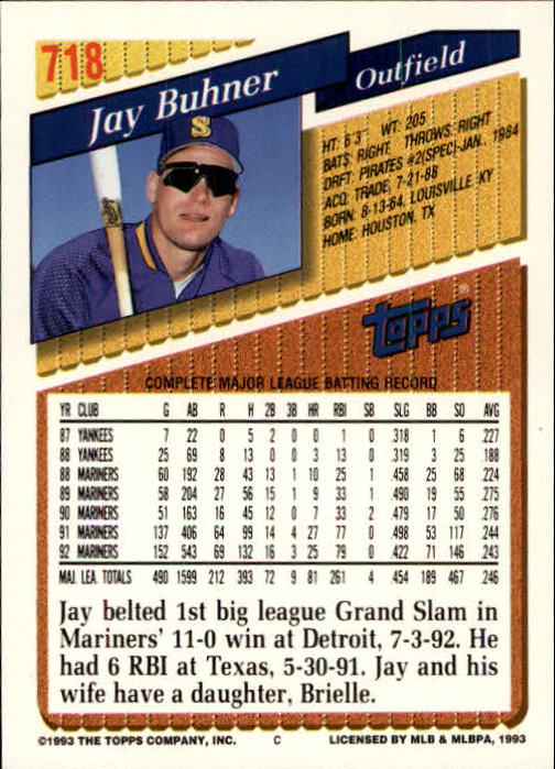 B4361- 1993 Topps Inaugural Rockies BB #s 501-750 -You Pick- 10+ FREE US SHIP - Picture 421 of 483