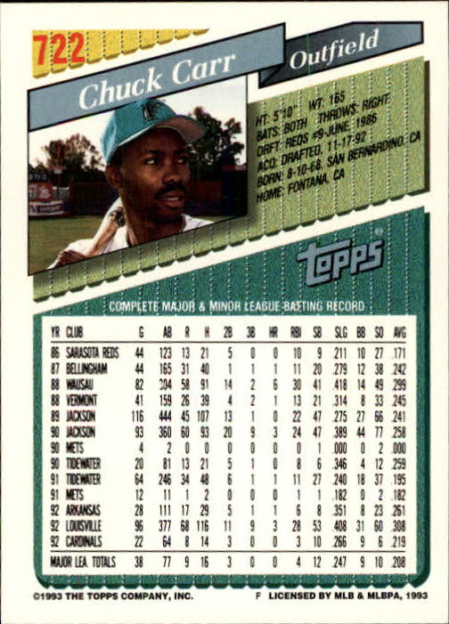 B4361- 1993 Topps Inaugural Rockies BB #s 501-750 -You Pick- 10+ FREE US SHIP - Picture 429 of 483