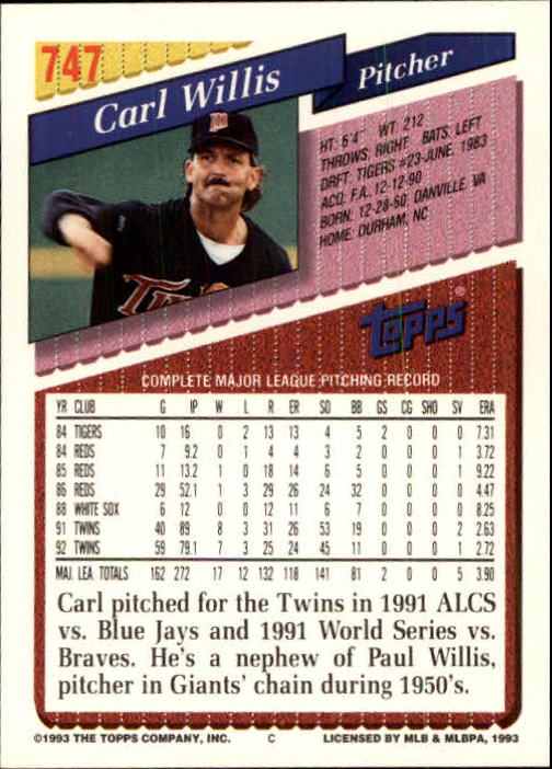 B4361- 1993 Topps Inaugural Rockies BB #s 501-750 -You Pick- 10+ FREE US SHIP - Picture 477 of 483