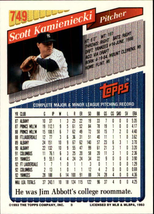 B4361- 1993 Topps Inaugural Rockies BB #s 501-750 -You Pick- 10+ FREE US SHIP - Picture 481 of 483