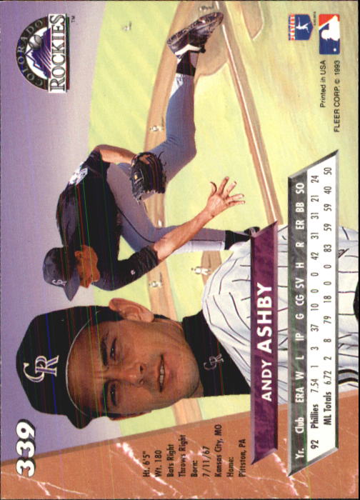 B2406- 1993 Ultra Baseball Cards 251-500 +Rookies -You Pick- 15+ FREE US SHIP - Picture 167 of 469