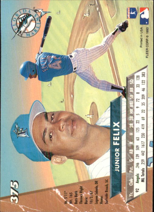 B2406- 1993 Ultra Baseball Cards 251-500 +Rookies -You Pick- 15+ FREE US SHIP - Picture 231 of 469