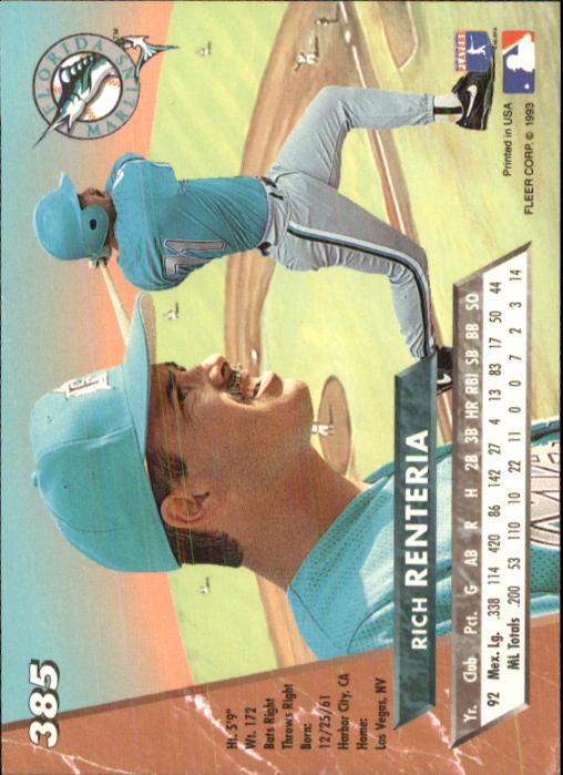 B2406- 1993 Ultra Baseball Cards 251-500 +Rookies -You Pick- 15+ FREE US SHIP - Picture 249 of 469