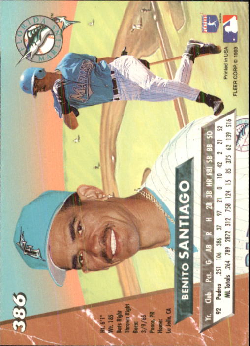B2406- 1993 Ultra Baseball Cards 251-500 +Rookies -You Pick- 15+ FREE US SHIP - Picture 251 of 469