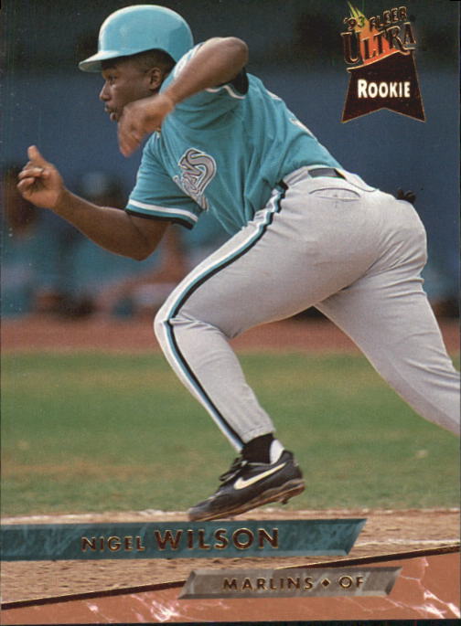 Nigel Wilson Signed 1993 Bowman Baseball Card - Florida Marlins