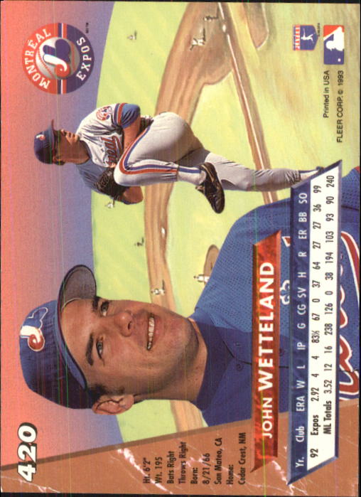 B2406- 1993 Ultra Baseball Cards 251-500 +Rookies -You Pick- 15+ FREE US SHIP - Picture 315 of 469