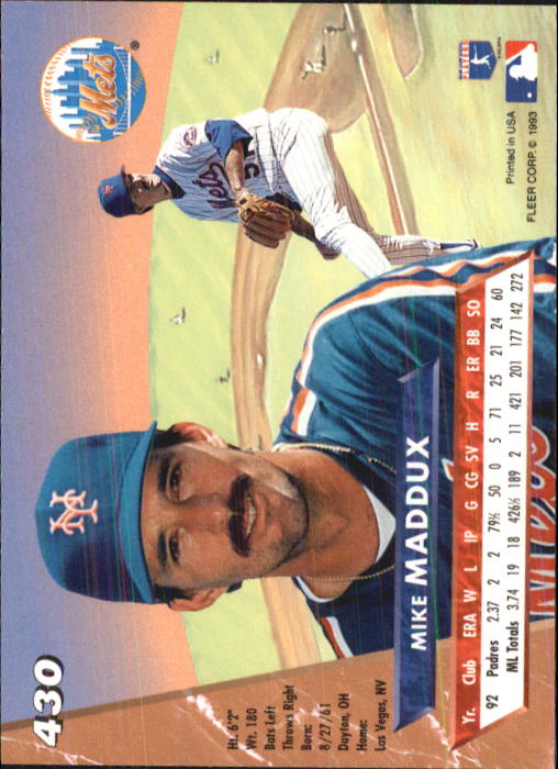 B2406- 1993 Ultra Baseball Cards 251-500 +Rookies -You Pick- 15+ FREE US SHIP - Picture 335 of 469