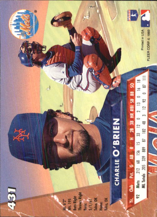 B2406- 1993 Ultra Baseball Cards 251-500 +Rookies -You Pick- 15+ FREE US SHIP - Picture 337 of 469