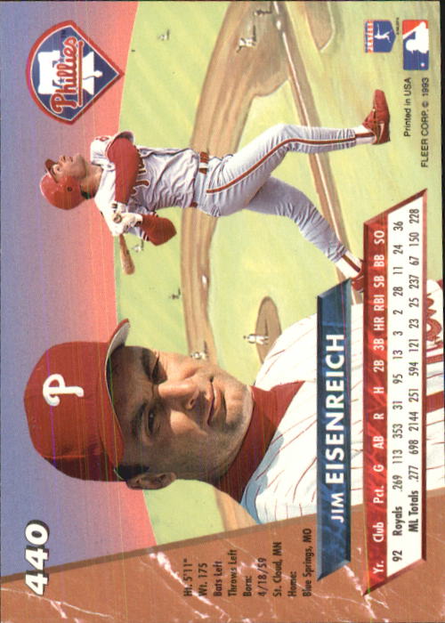 B2406- 1993 Ultra Baseball Cards 251-500 +Rookies -You Pick- 15+ FREE US SHIP - Picture 353 of 469