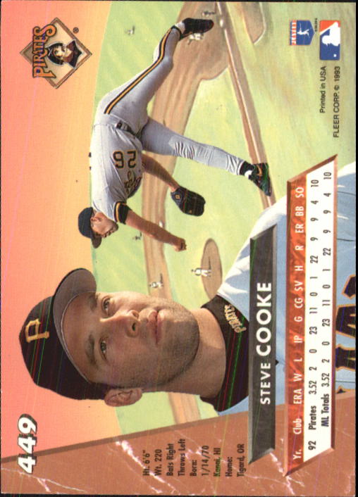 B2406- 1993 Ultra Baseball Cards 251-500 +Rookies -You Pick- 15+ FREE US SHIP - Picture 369 of 469