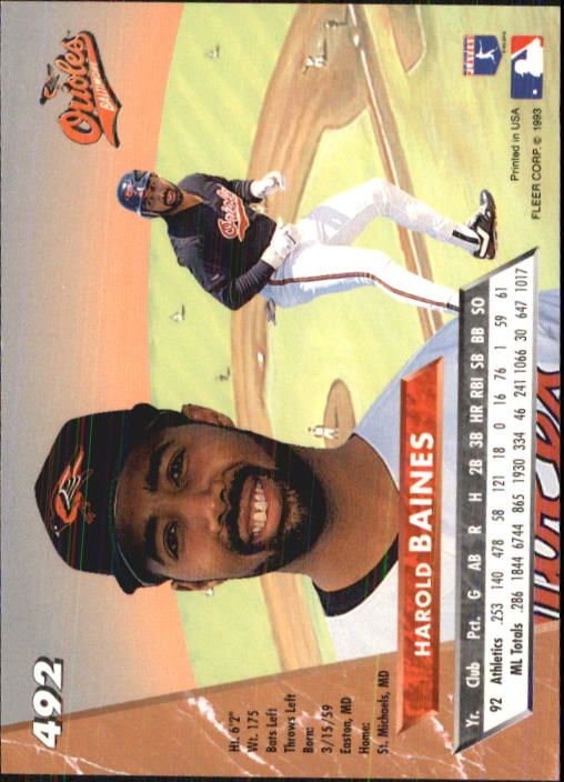 B2406- 1993 Ultra Baseball Cards 251-500 +Rookies -You Pick- 15+ FREE US SHIP - Picture 453 of 469