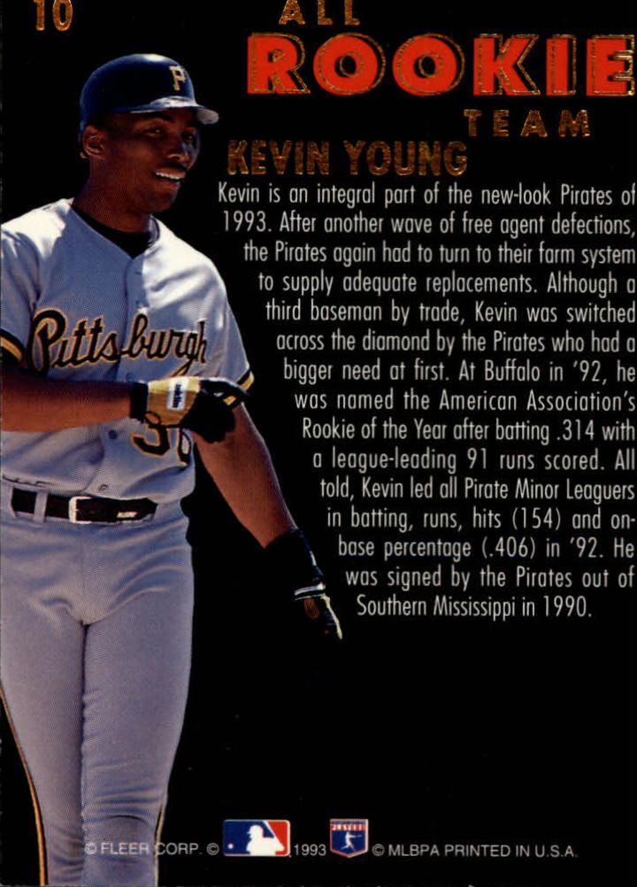 1993 Ultra All-Rookies #10 Kevin Young back image