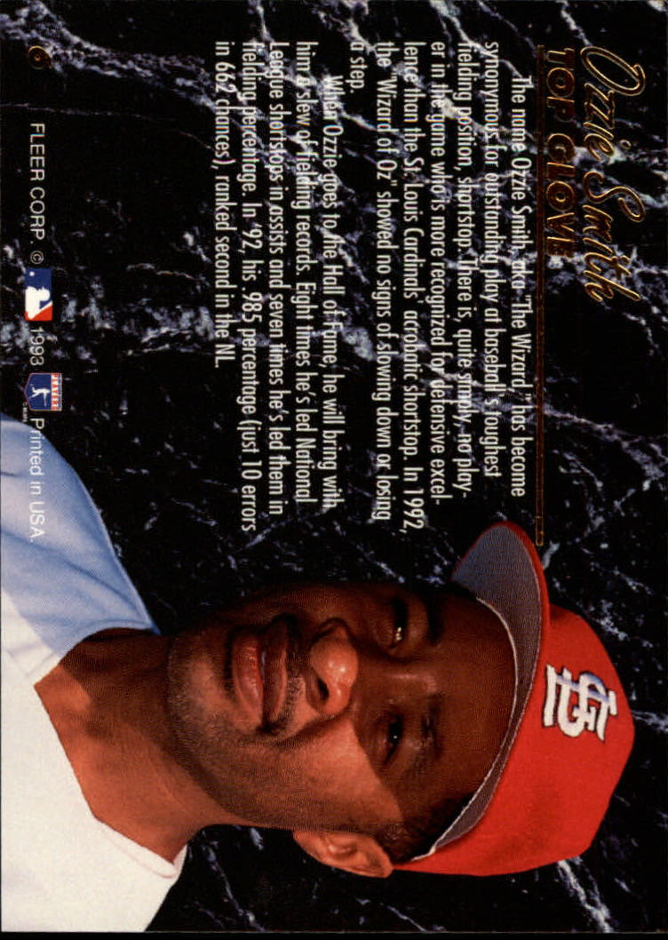 1993 Ultra Award Winners #6 Ozzie Smith back image