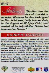 1993 Upper Deck Iooss Collection #WI17 Darren Daulton back image