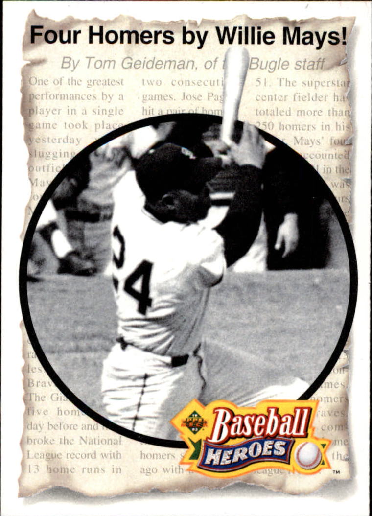 1993 Upper Deck Mays Heroes #49 1961 Four-Homer Game