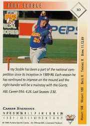 1993-94 Australian Futera #10 Troy Scoble back image