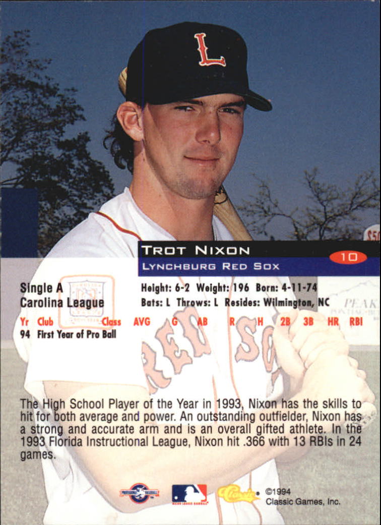 Buy Trot Nixon Cards Online  Trot Nixon Baseball Price Guide